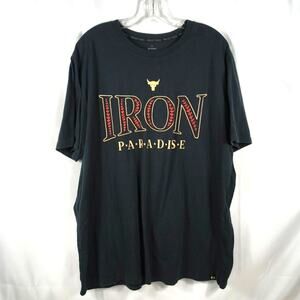 Project Rock Under Armour 2XL XXL Short Sleeve T-Shirt Iron Paradise WWE